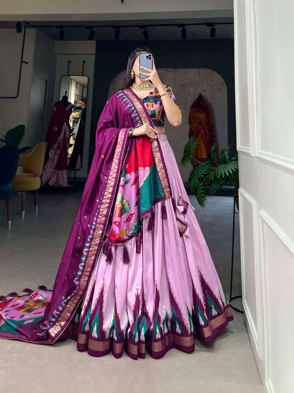lnb1210 occasion wear tussar silk fully stitch fancy lehenga choli