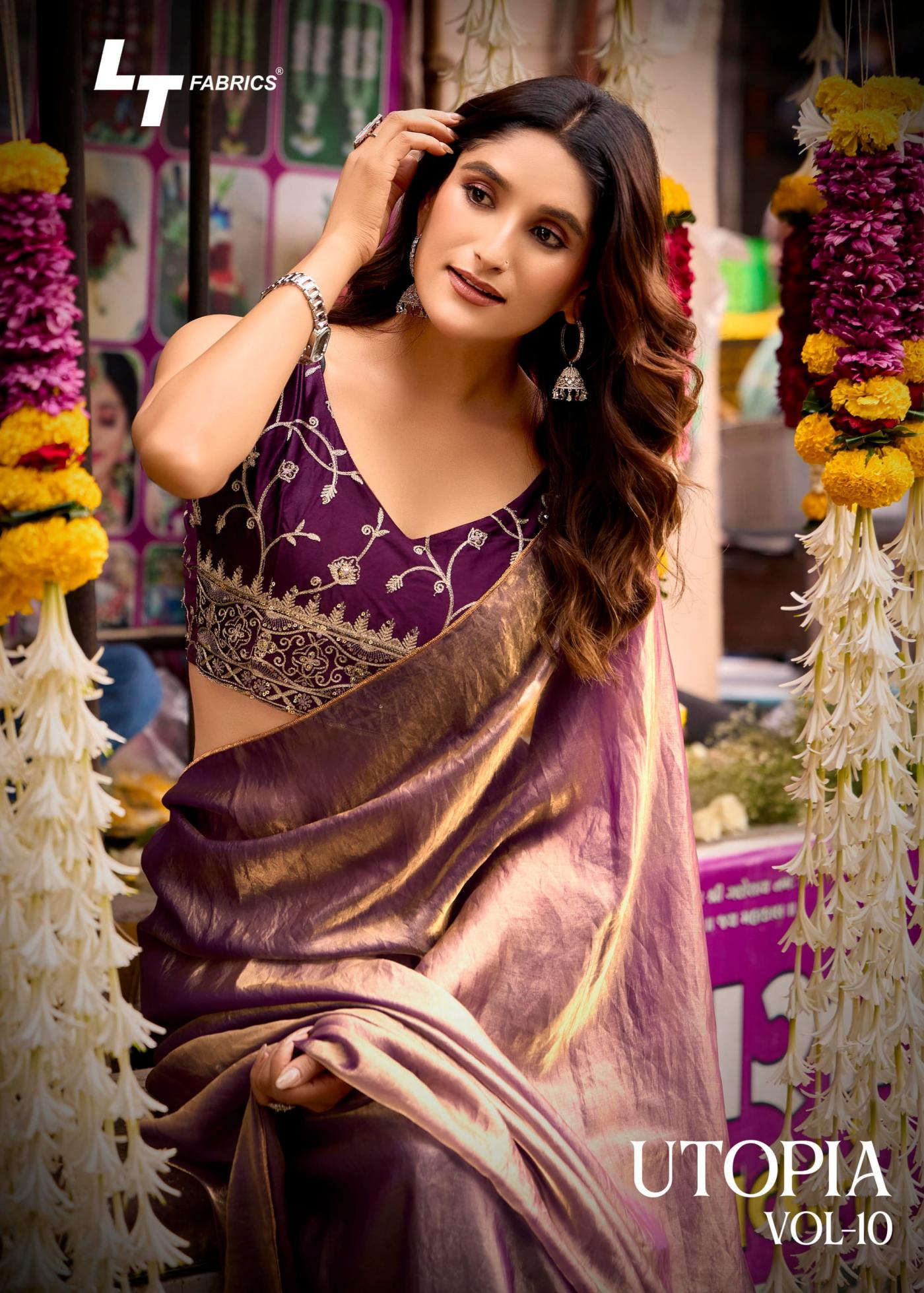lt fashion utopia vol 10 gorgeous look malai silk sarees