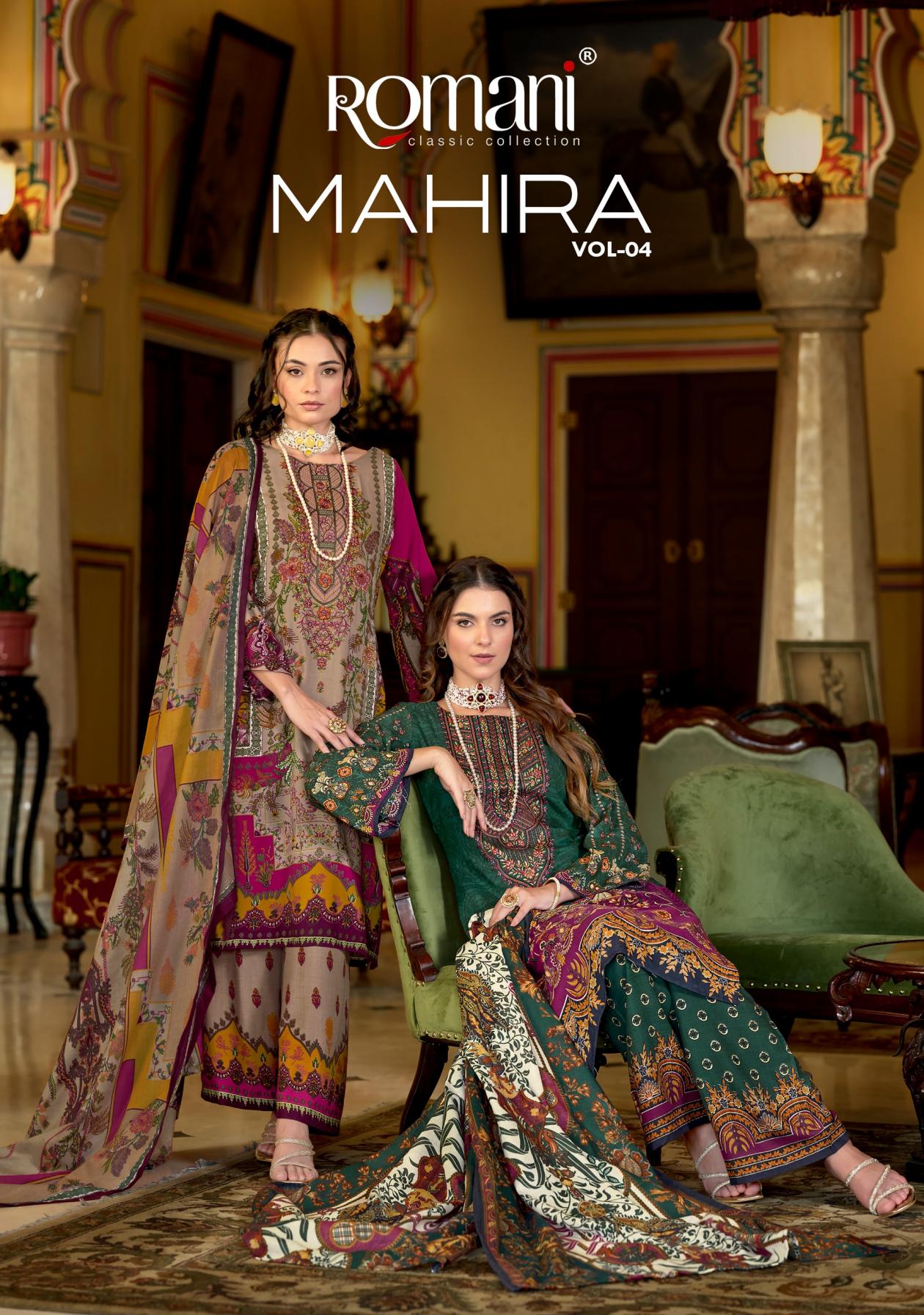 mahira vol 4 by romani soft cotton pakistani 3pcs dress material