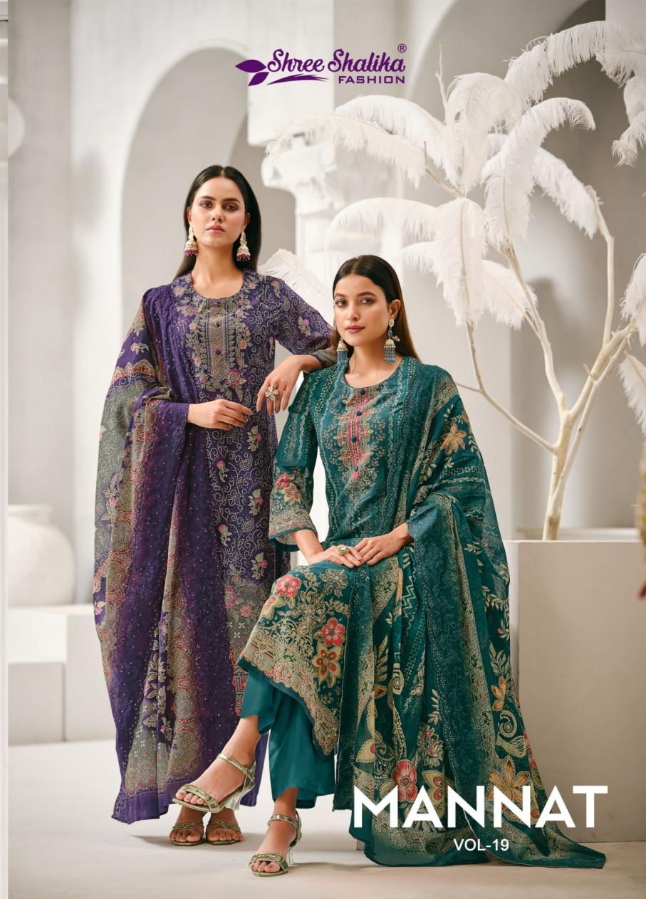 mannat vol 19 by shree shalika lawn cotton shop trendy 3pcs dress
