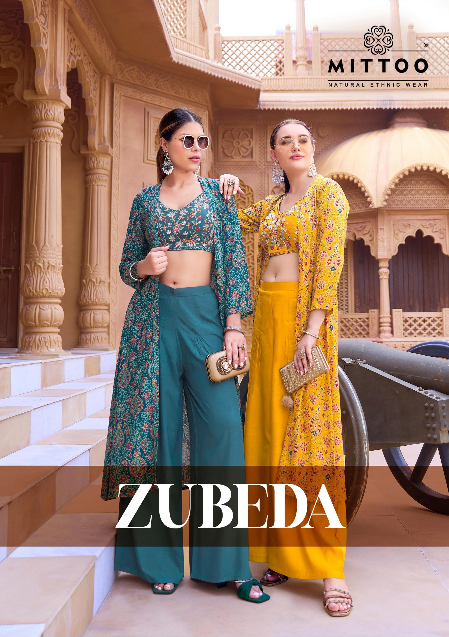 mittoo zubeda roman silk attractive look readymade shrug blouse with pant 