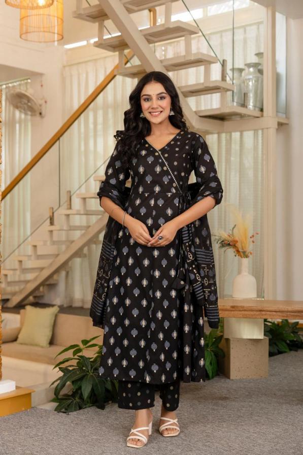 modern pattern fully stitch cotton amazing combo set 3pcs dress