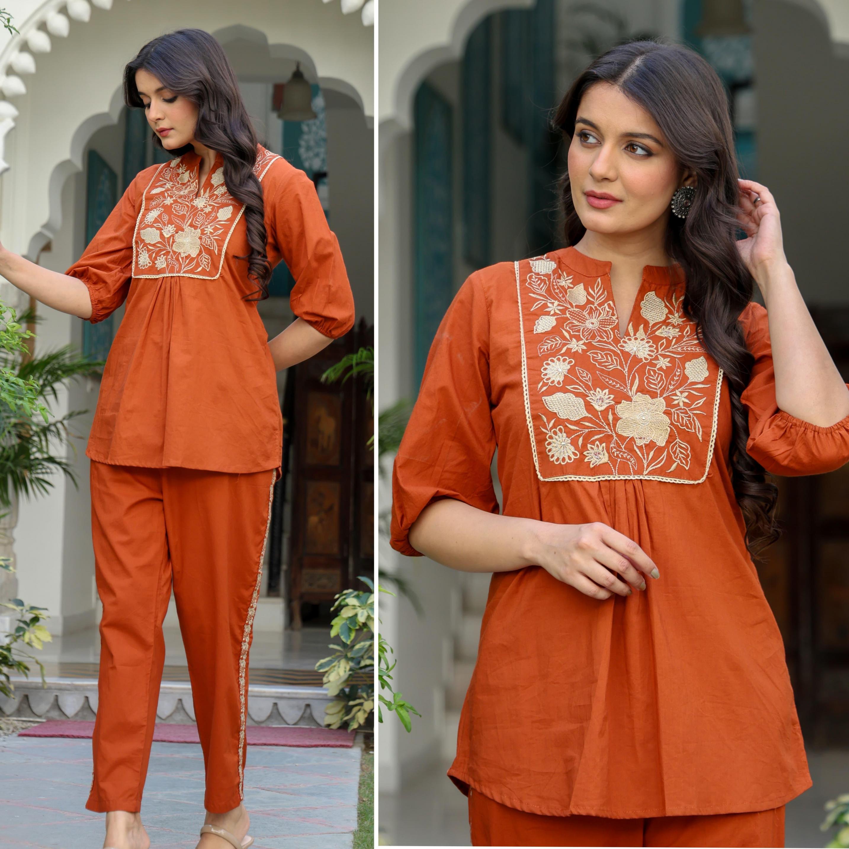 modern pattern readymade classic cotton combo co-ord sets 