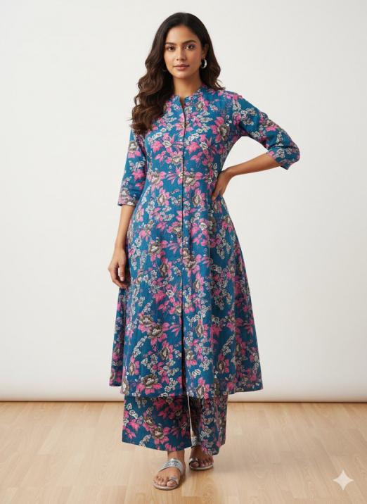 modern pattern readymade pretty cotton combo co-ord sets 