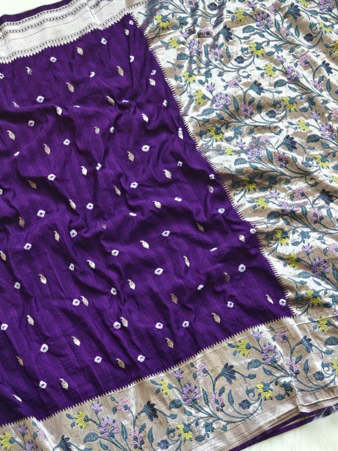 murnal viscose raw silk bandhej print luxurious sarees for women 
