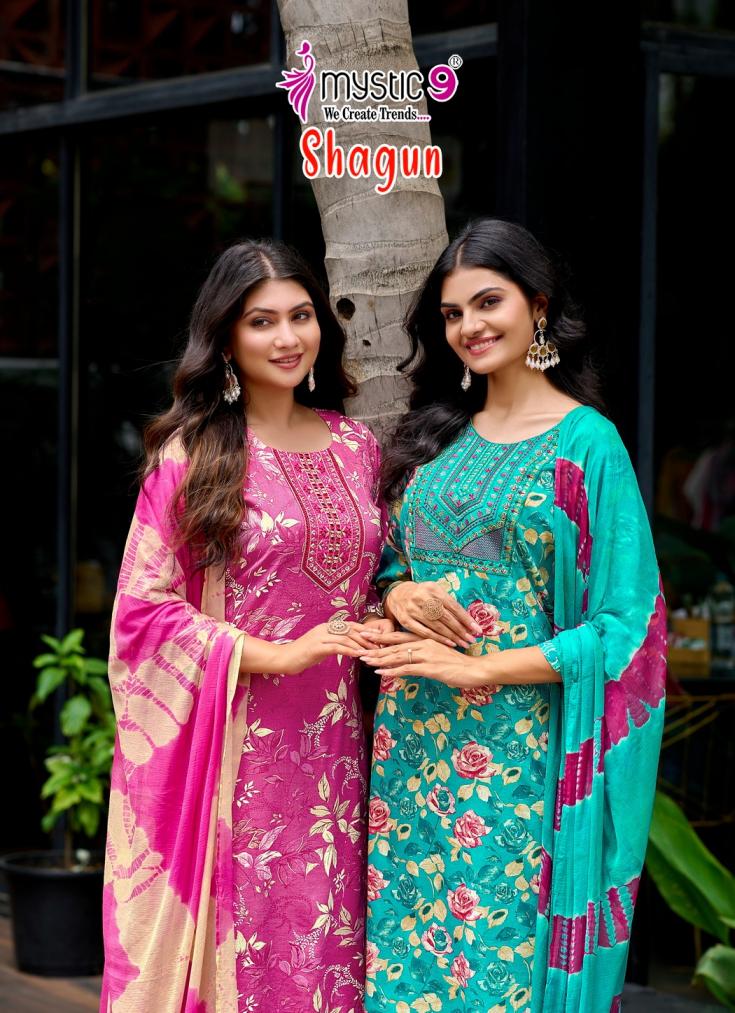 mystic9 shagun vol 24 readymade unique rayon capsule suits 