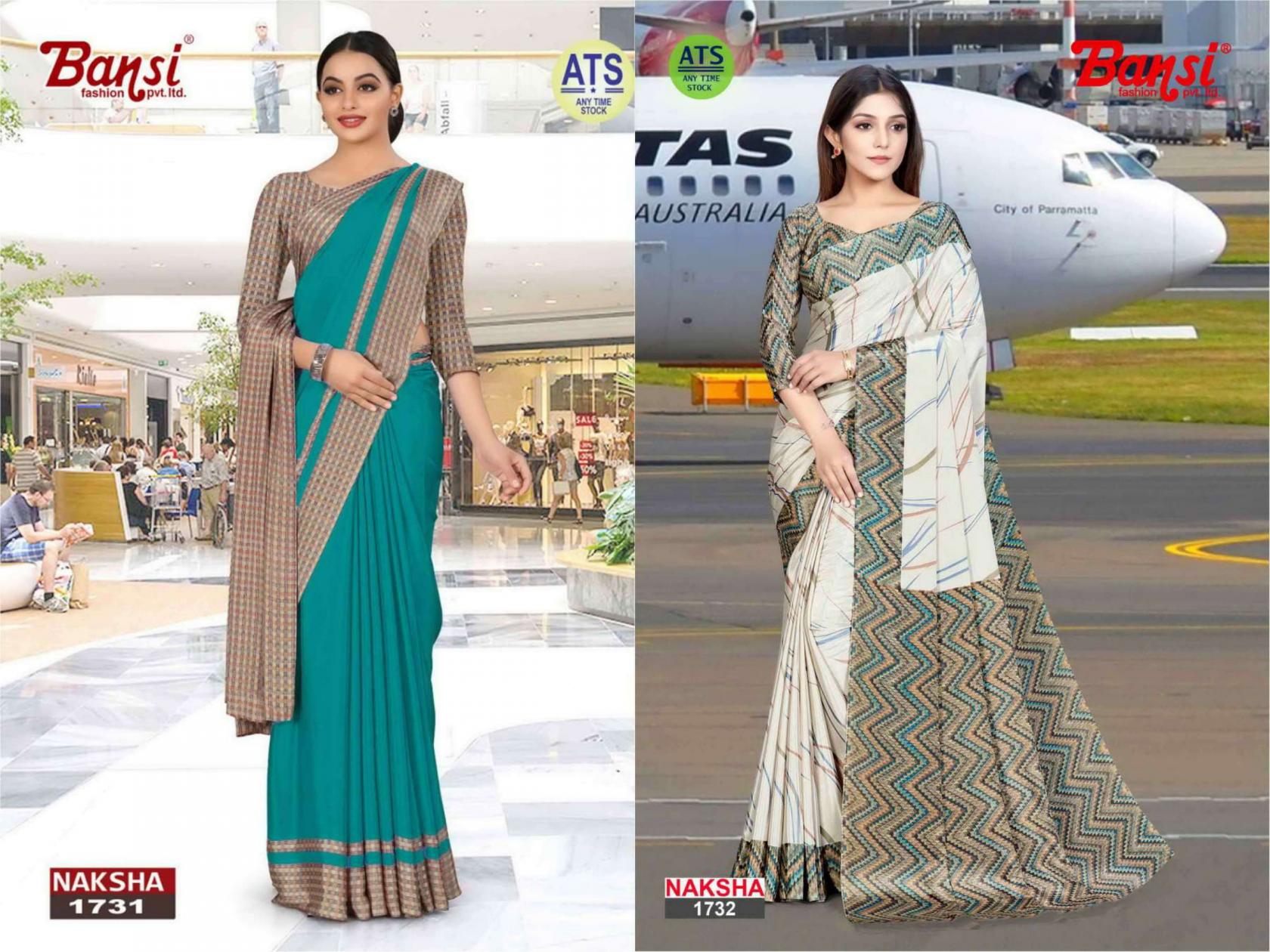 naksha by bansi turkey unique colours uniform sarees 