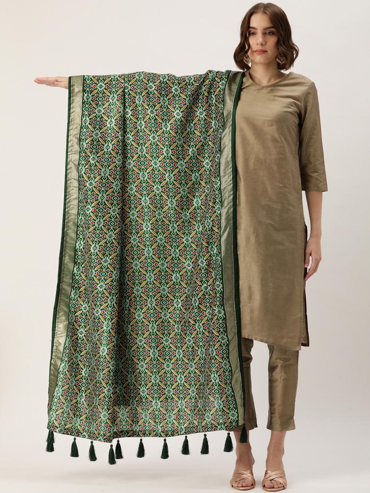 nnk4019 tasar silk patola print readymade stylish dupatta online 