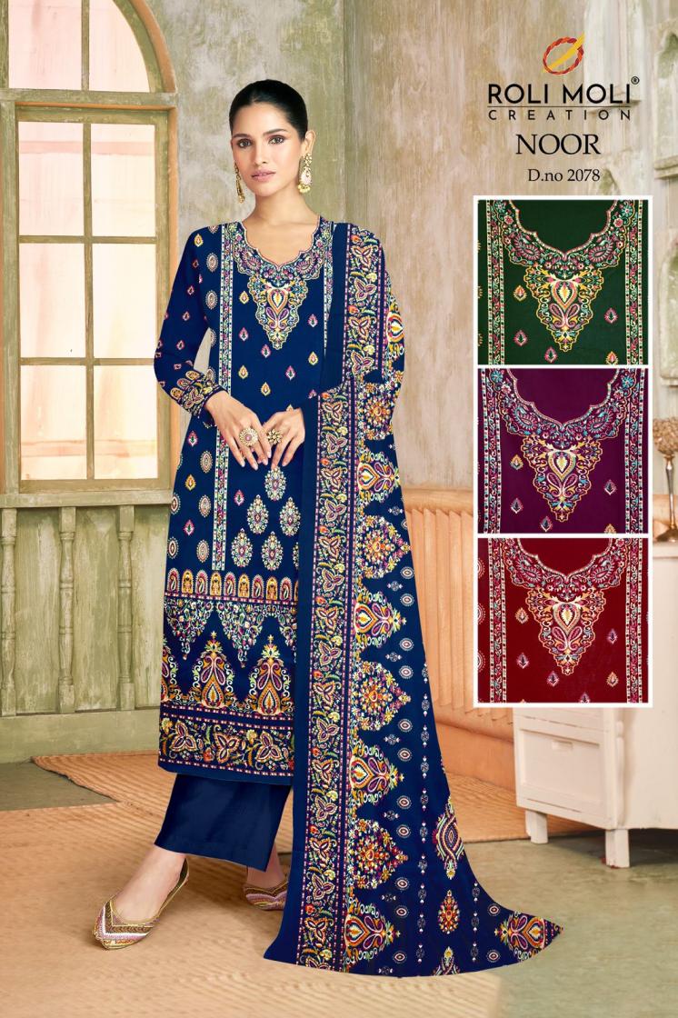 noor vol 5 by roli moli creation pashmina pretty look winter 3pcs dress