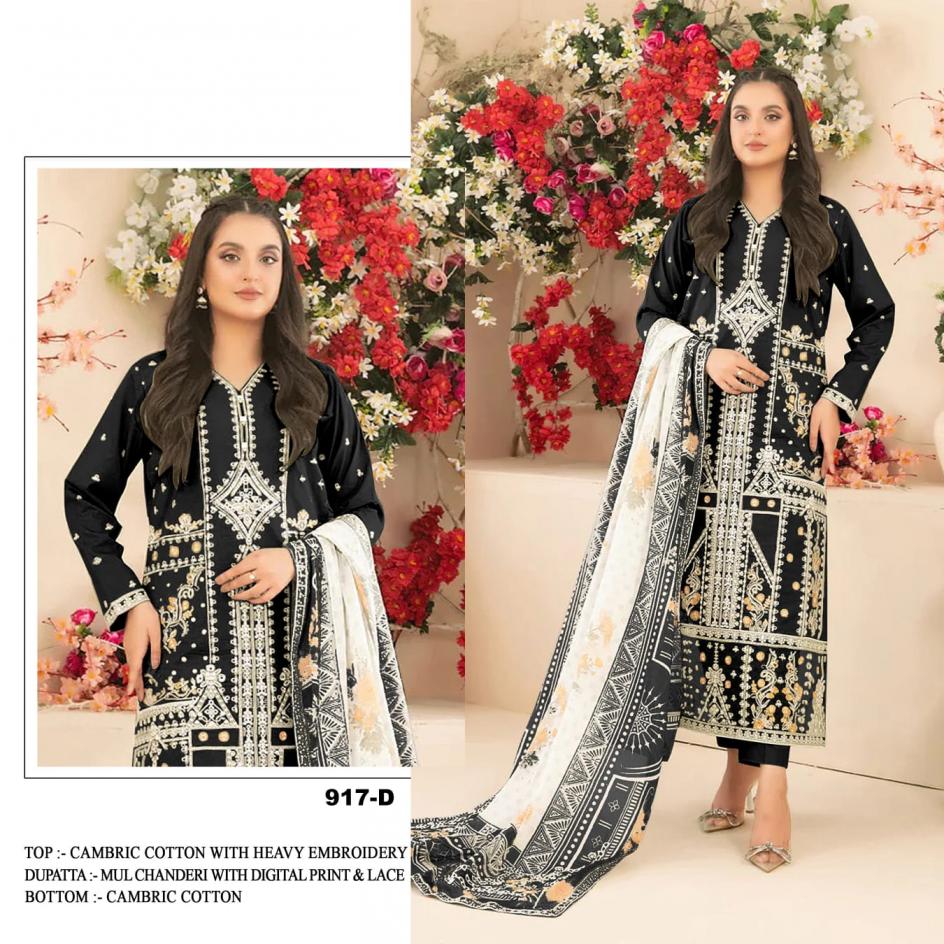 PR 9STAR FASHION ALVIRA VOL-2 HEAVY COTTON WITH EMBRODEIRY SEQUENCE WORK AND HAND WORK FANCY DESIGNER SUITS