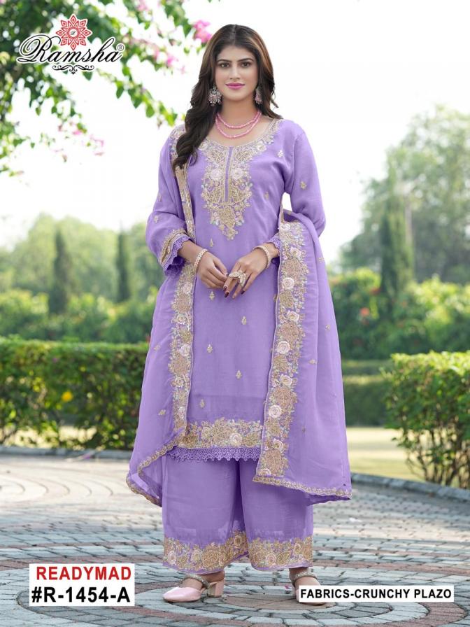 r 1454 nx by ramsha crunchy fully stitch pakistani plazzo suits online shopping