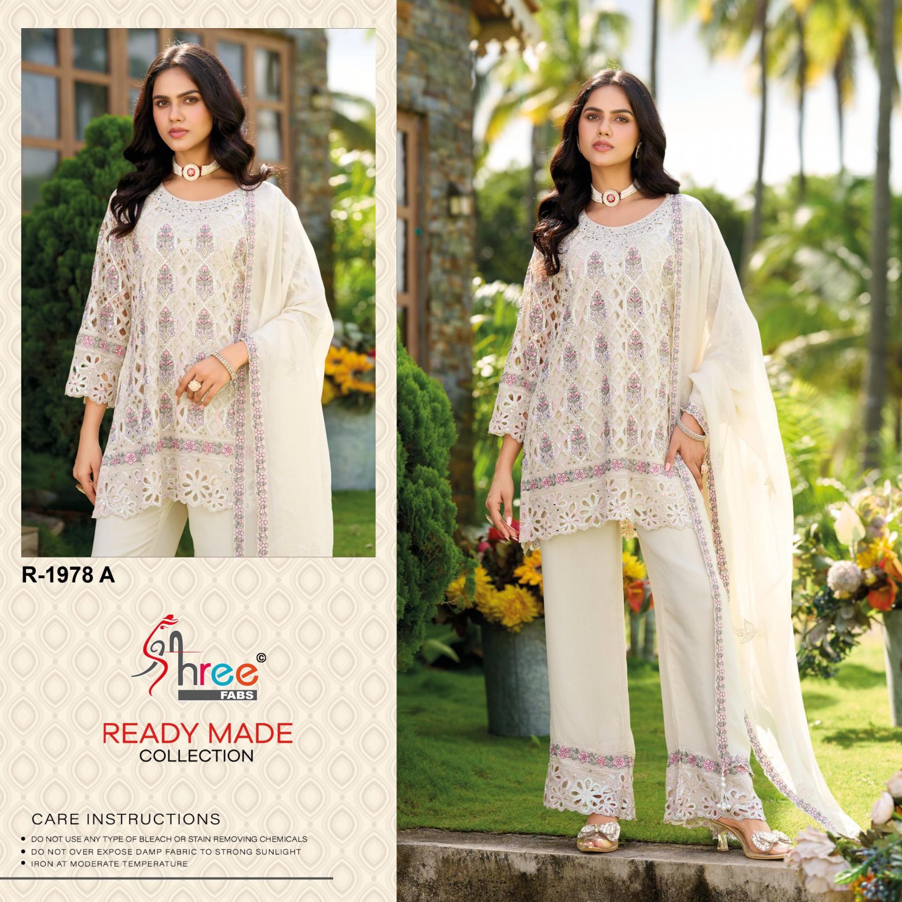 r 1978 by shree fabs readymade pretty chinon pakistani dress