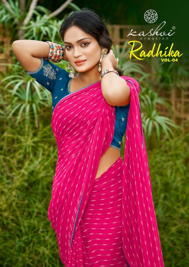 radhika vol 4 by kashvi creation unique mono georgette sarees 