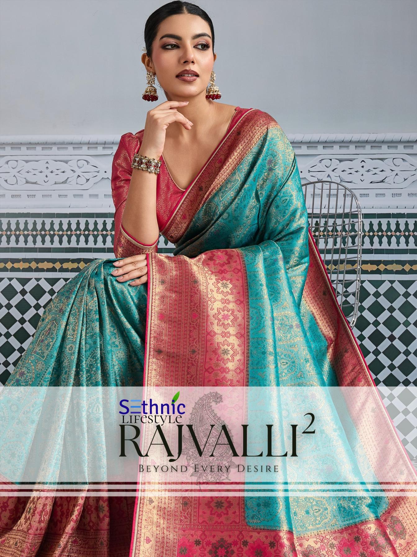 rajvalli vol 2 Sethnic Lifestyle kanjivarm mul silk party wear saree for womens 