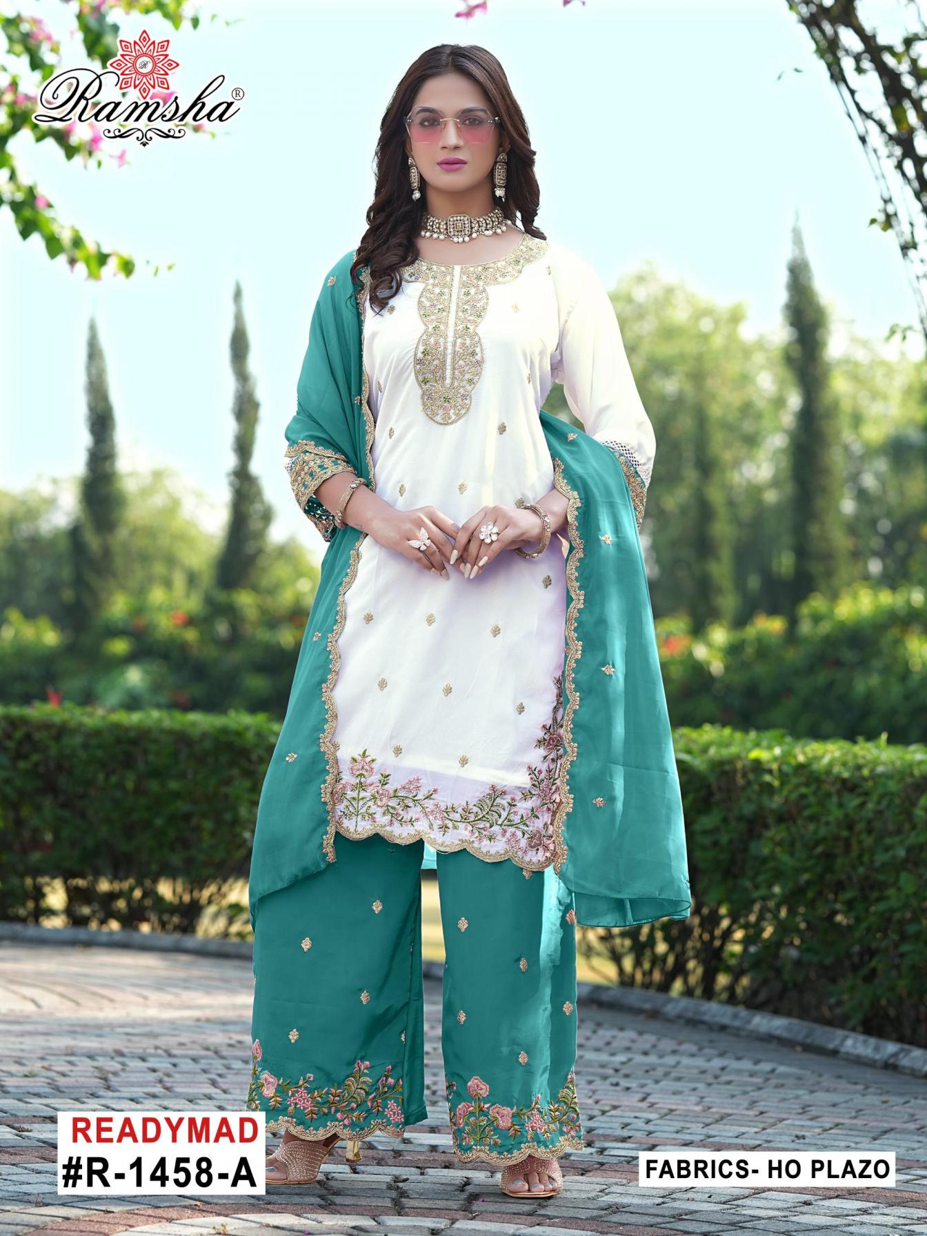 ramsha r 1458 fancy elegance full stitch pakistani 3pcs dress 