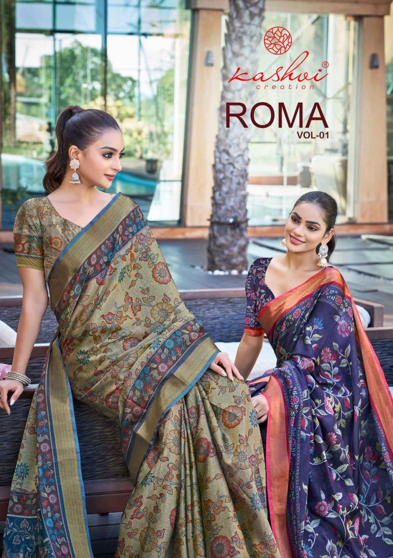roma vol 1 by kashvi creation shop trendy cadbury silk saree for womens  