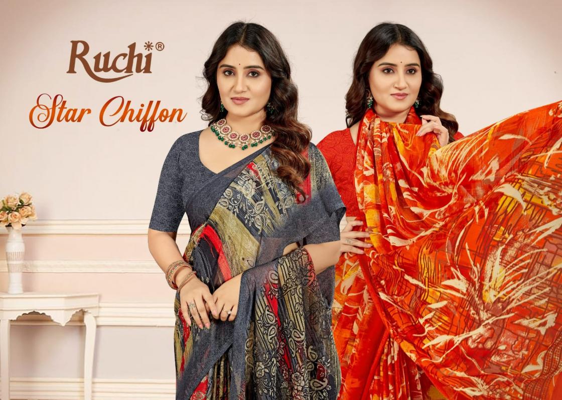 ruchi star chiffon vol 218 shop trendy chiffon sarees 