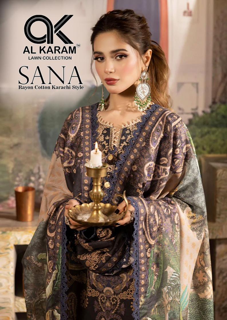 sana by al karam stylish rayon pakistani suits online sale
