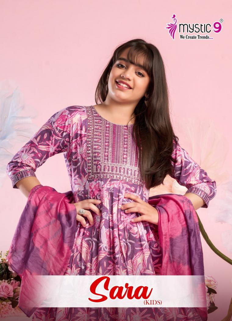 sara vol 4 by mystic9 rayon readymade classic combo kids dress