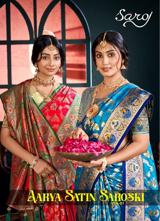 Saroj Aarya satin saroski vol.1 Satin silk saree