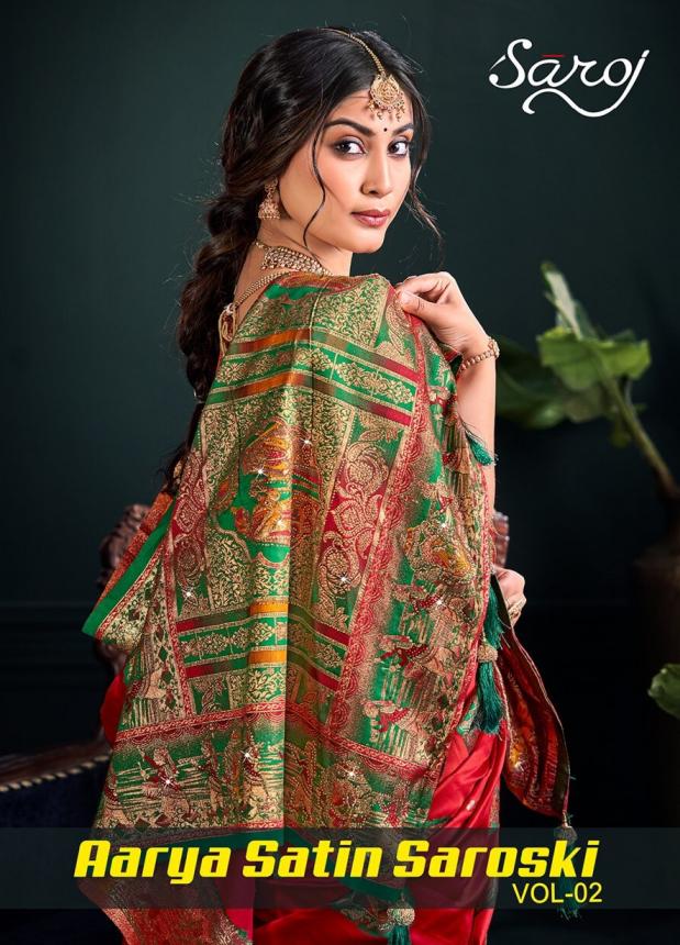 Saroj Aarya satin saroski vol.2 Satin silk saree
