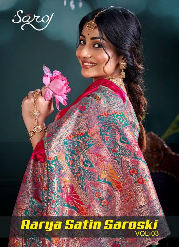 Saroj Aarya satin saroski vol.3 Satin silk saree