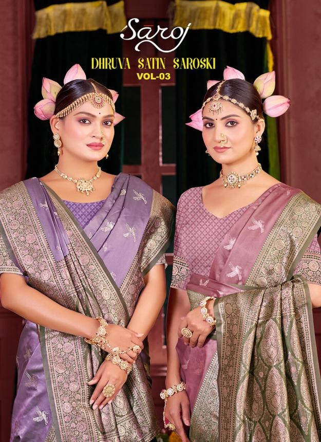 Saroj Dhruva satin saroski vol.3 Satin silk saree