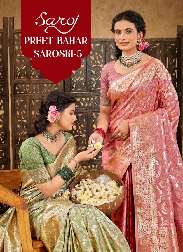 Saroj Preet bahar saroski vol.5 semi satin silk
