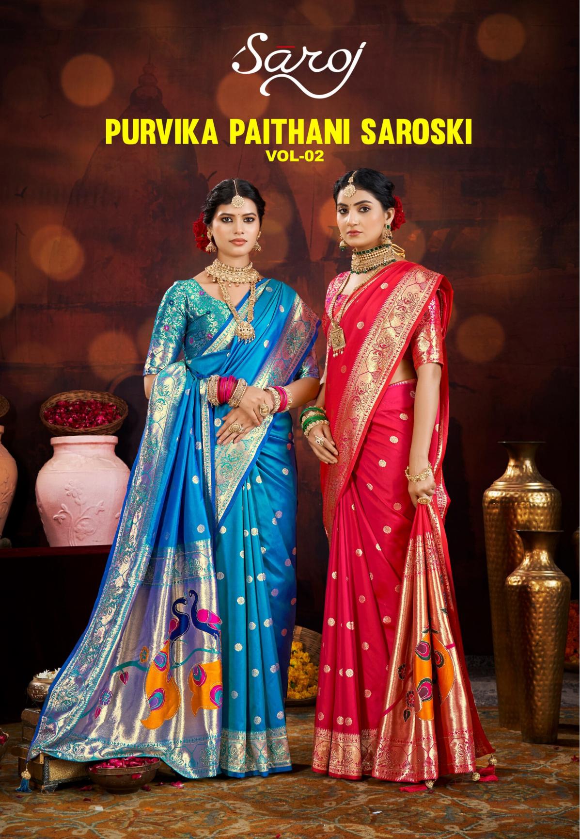 Saroj Purvika paithani saroski vol.2 50*600 Silk