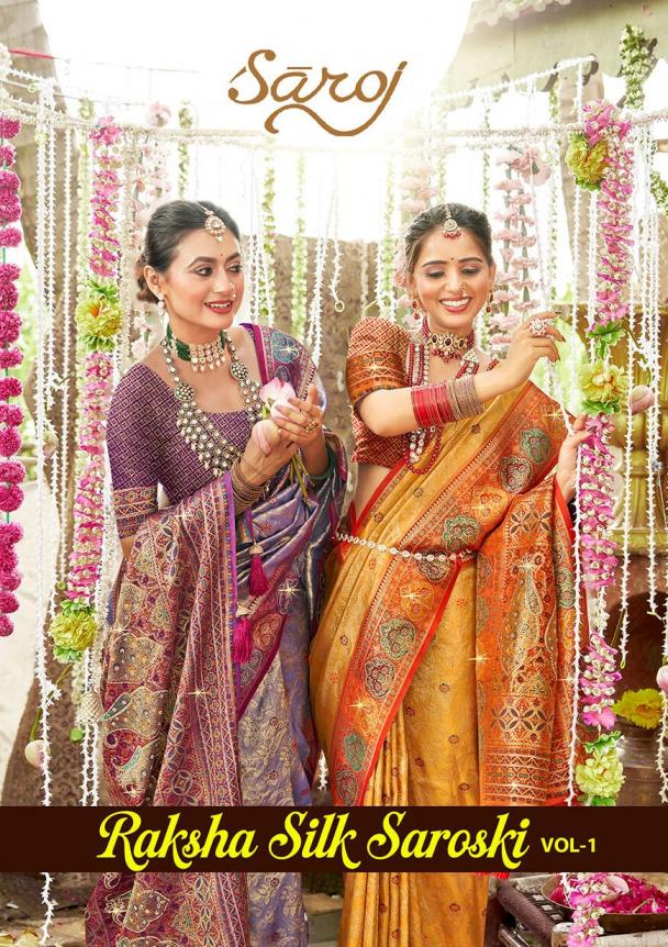 Saroj Raksha silk saroski vol.1 tissue silk saree