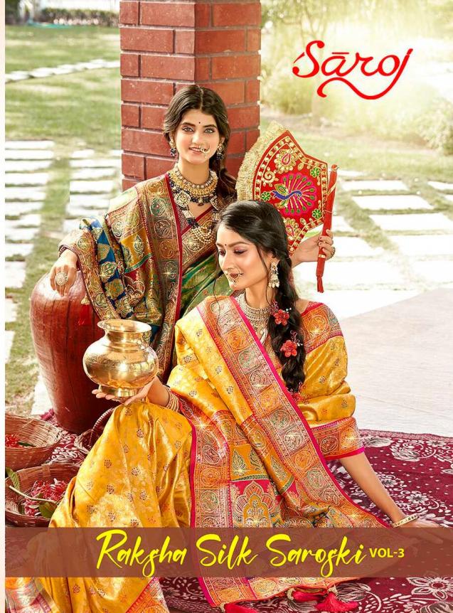 Saroj Raksha silk saroski vol.3 tissue silk saree