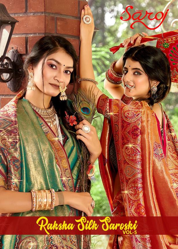 Saroj Raksha silk saroski vol.5 tissue silk saree