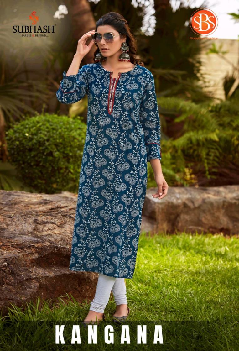 sbs launch kangana amazing cambric cotton long kurti online 