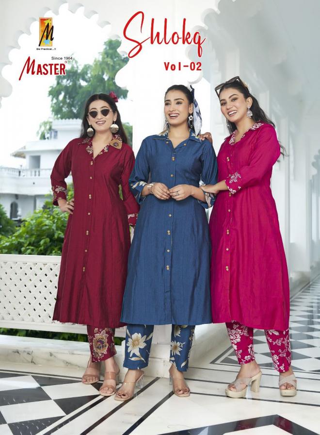 shloka vol 2 by master fancy readymade vertican kurti and pant