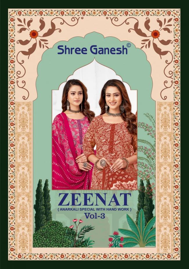shree ganesh zeenat vol 3 fully stitch amazing cotton anarkali suits 