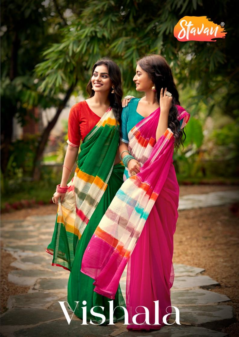 stavan vishala elegance juth chiffon weaving saree for womens 