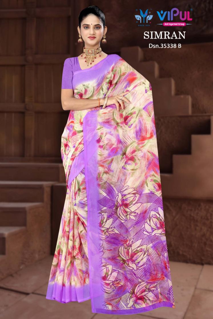 vipul fashion simran 35338 georgette gorgeous look sarees