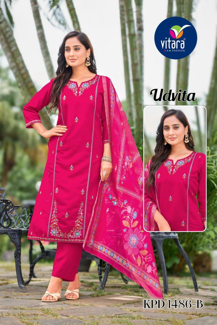 vitara fashion udvita roman silk full stitch combo womens indian salwar suits 