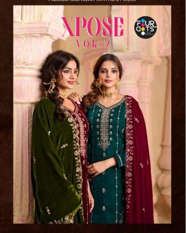 xpose vol 2 by fourdots velvet hit design winter suit for womens 