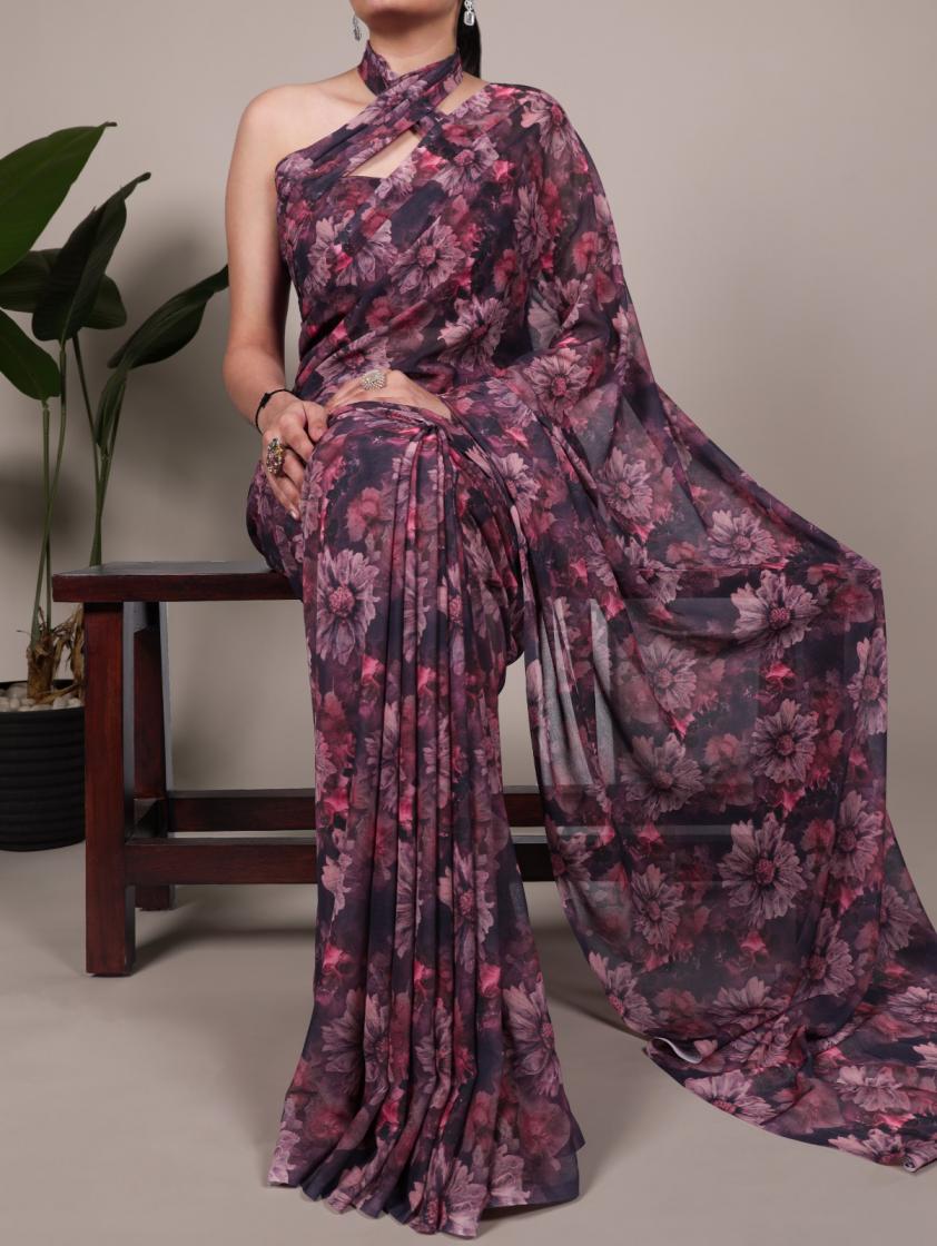 ynf7039 weightless marbal floral print unique saree wholesaler 