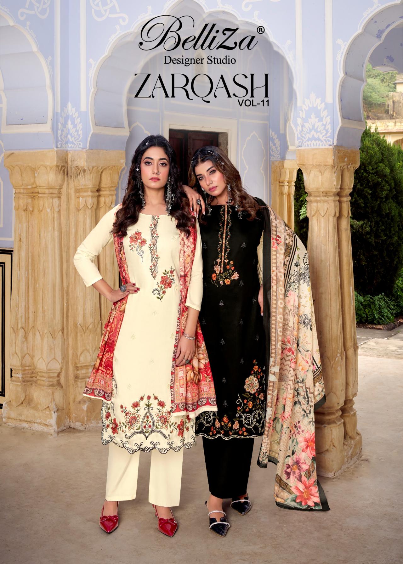 zarqash vol 11 by belliza designer jam cotton pakistani dress materials 