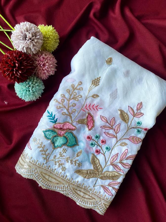 1032 georgette chiffon hit design saree wholesaler 