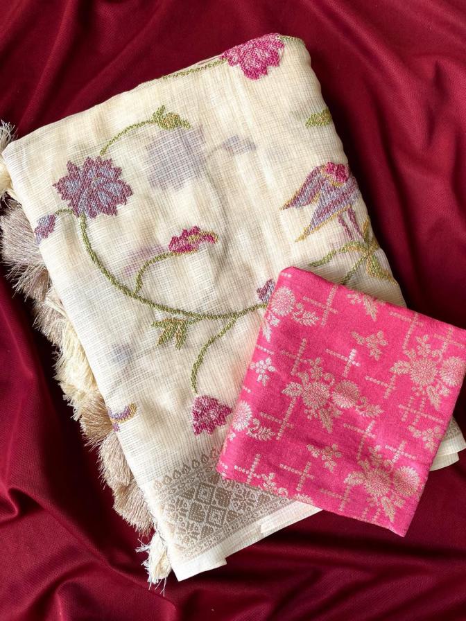 1033 kota embroidery work saree for womens