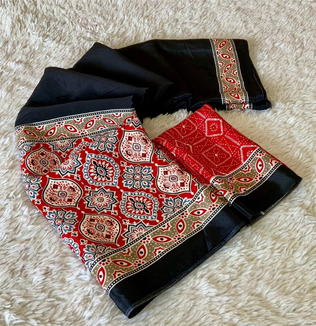 ajarakhi crape silk ajarkh style print best saree online 