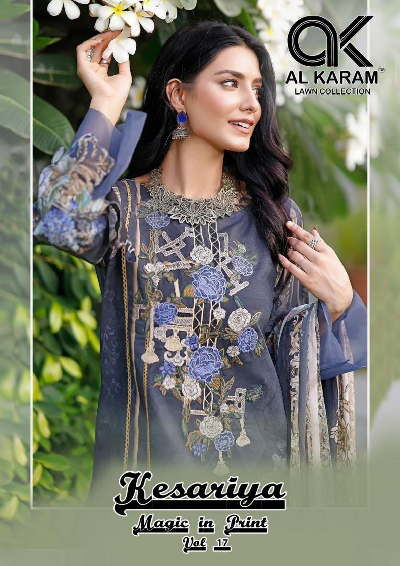 al karam kesariya magic in print vol 17 cambric pakistani unstitch suits 