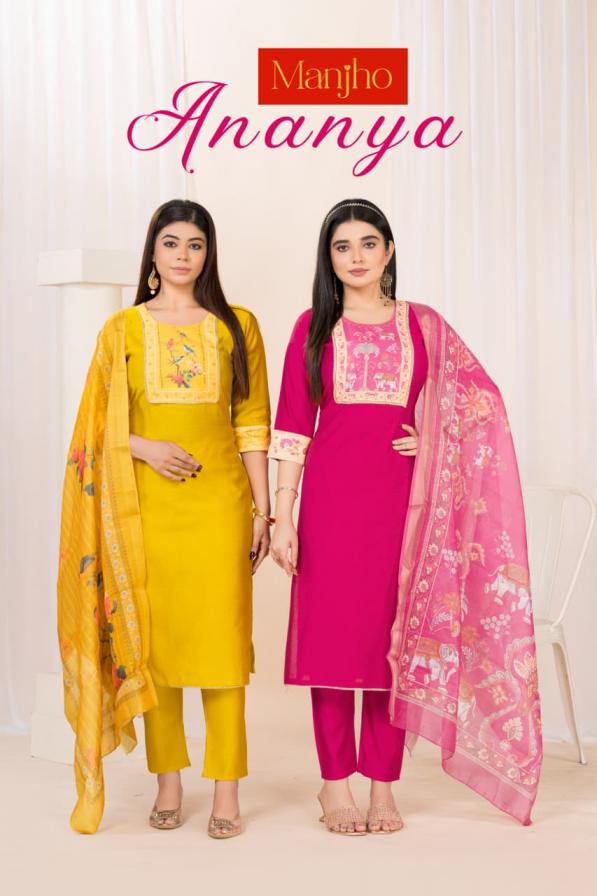 anaya by manjho vetican fully stitch pretty look combo suits 