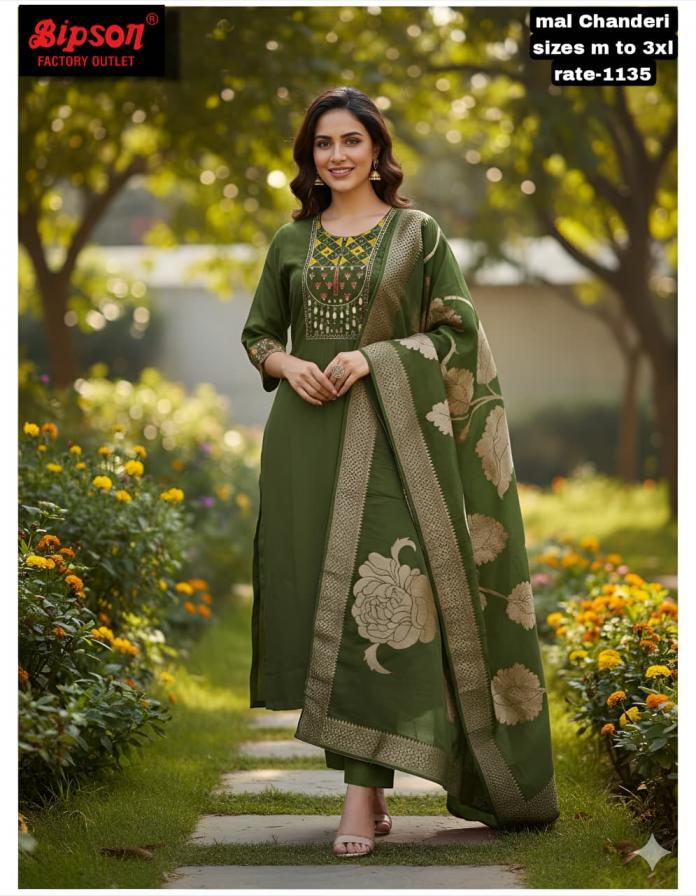 bipson prints premium mal chanderi readymade unique suits 