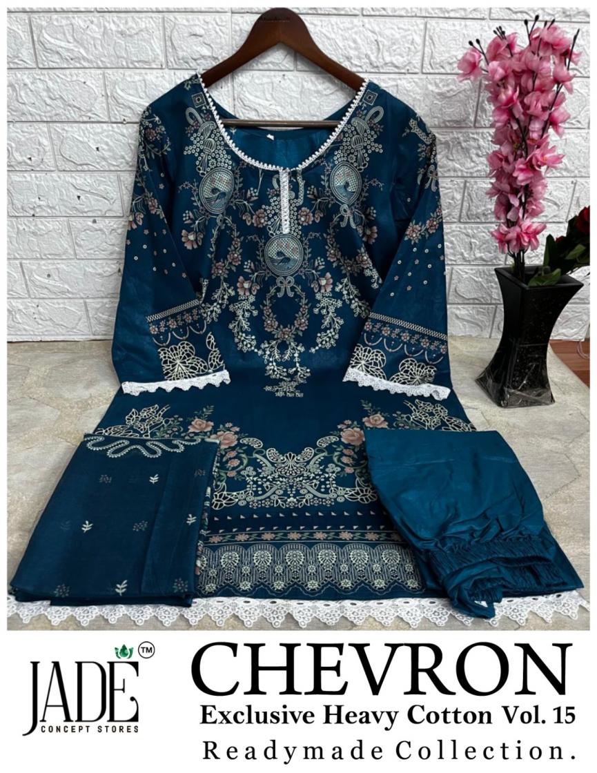 chevron exclusive heavy cotton vol 15 by jade readymade cotton pakistani suits 