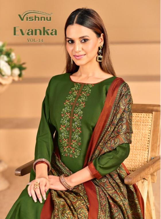 evanka vol 14 by vishnu roman silk classic suit for womens 