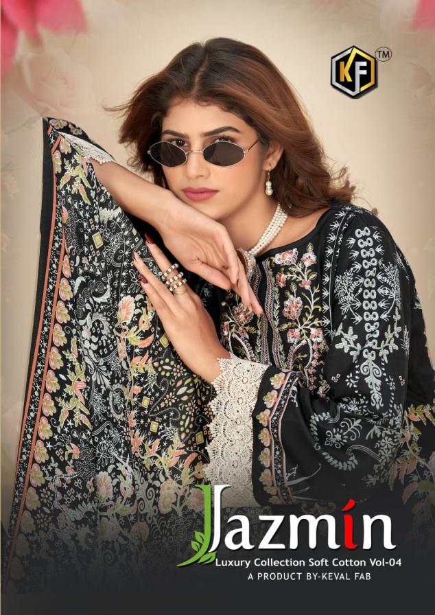 jazmin vol 4 by keval fab cotton modern pakistani unstitch suits 